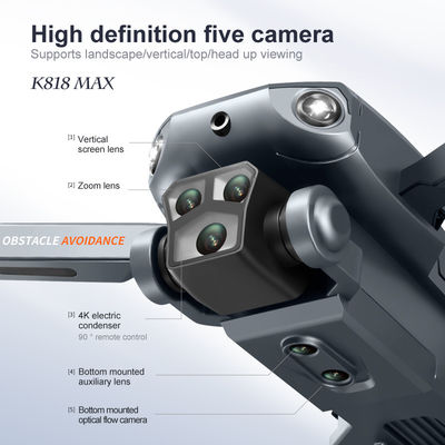 K818max 360도 플립 드론 프로페셔널 4k 장애물 회피 Fpv 와이파이 카메라 중간 운영자용 전기 122g