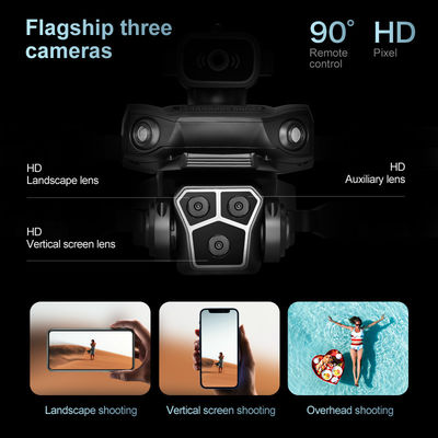 힘없는 비행 M1s 드론 4K HD 3 렌즈 카메라 와이파이 Fpv 브러시리스 360도 롤링 장애물 피기 쿼드콥터