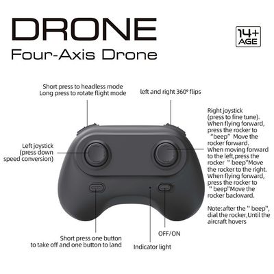 미니 원격 제어 장난감 항공기 360 회전 및 LED 조명 조립 상태 준비 X11 오렌지