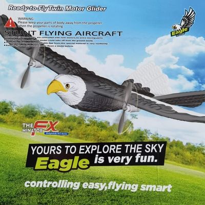충전시간 약 90분 2024 Fx-651 Fx Rc 비행기 2.4g 405mm 시뮬레이션 날개 폭 독수리 항공기 장난감 플라이더 어린이 선물