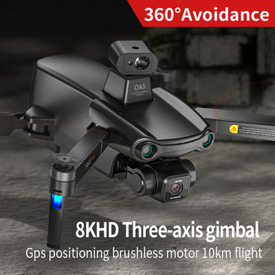 S808 드론 360 장애물 회피 브러시리스 3축 아이스 반 흔들림 Ptz 8k 초명선 사진 GPS Rc 항공기