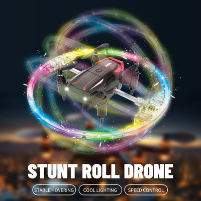 LED 스턴트 Rc 드론 다채로운 빛 회전 Uav 쿼드콥터 원격 제어 거리는 약 100m 어린이에게 완벽한 선물