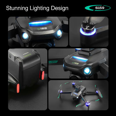 플라스틱 S159 5g 와이파이 Fpv GPS 쿼드콥터 드론 4khd 듀얼 카메라 25분 내구 장애물 피 LED 대형 화면 리모컨 Rc 드론