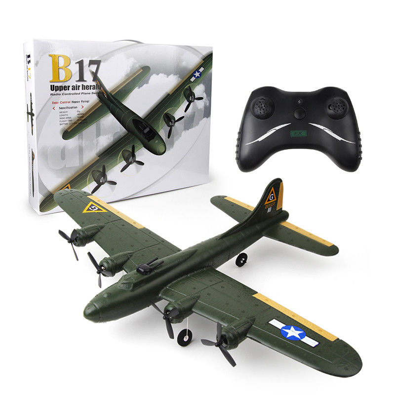 2024 Fx-817 Rc 항공기 원격 제어 B-17 플라이더 2ch 스턴트 비행 항공기 충분한 전력을 가진 항공 요새 폭격기