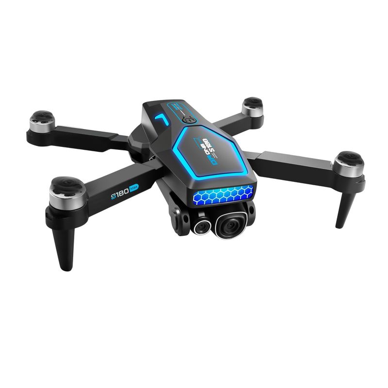 S180 Rc 브러시리스 드론 Hd 전기 조정 항공사진 와이파이 광적 흐름 4 축 항공기 장애물 피기 초보자