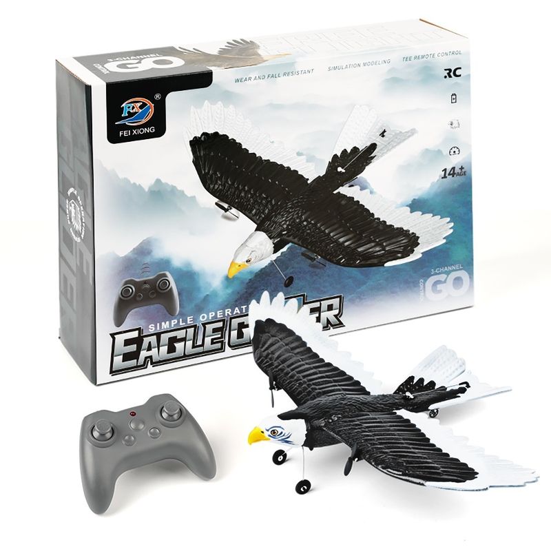 특징 RTF 3ch Epp Foam Rc 시뮬레이션 날개 팽창 Bald Eagle 2.4g Rc 글라이더 비행기 장난감 14 년 이상 연령 범위
